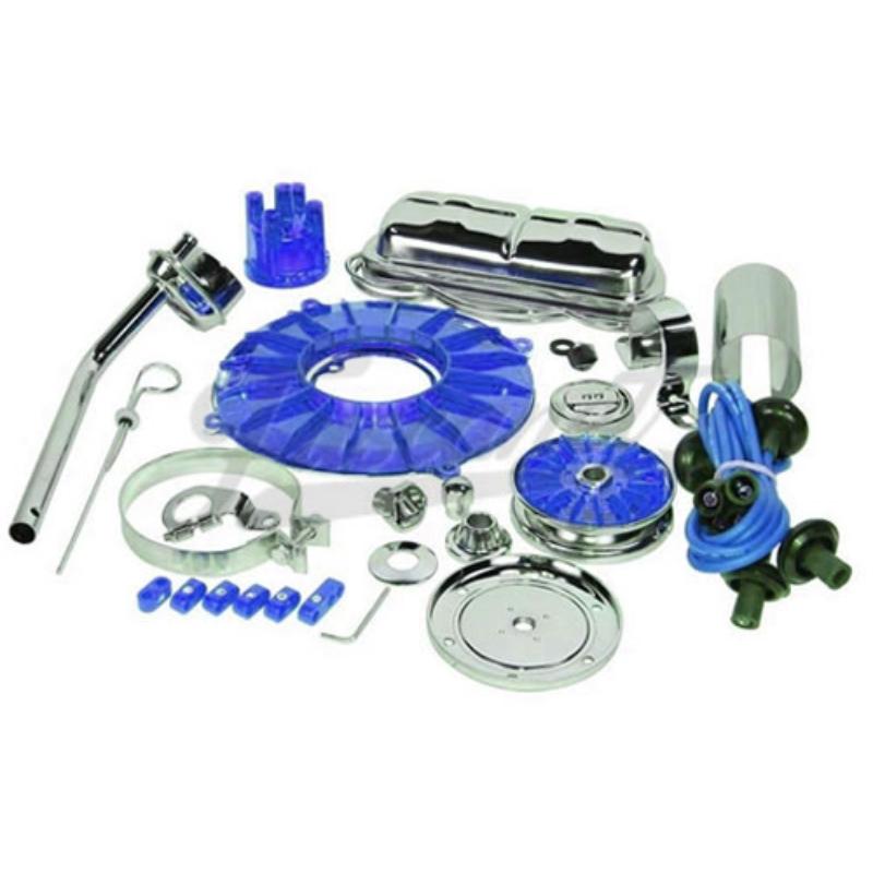 Cromado motor super lujo azul Cromado motor super lujo azul