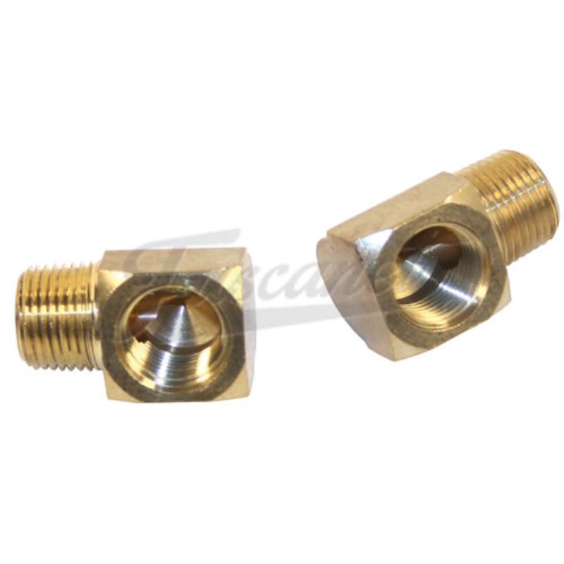 Codo en bronce 3/8 a 3/8 para full flow