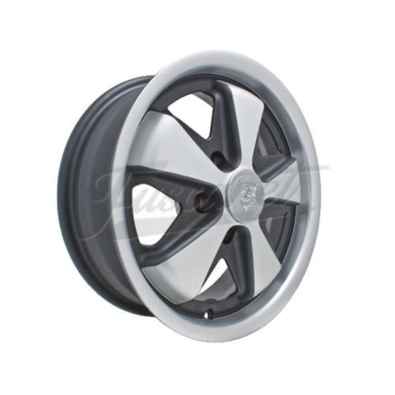 Llanta Empi Fuchs 911 Negra Y Aluminio Mate 5/130 4.5 R15