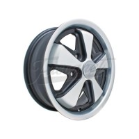 Llanta EMPI Fuchs 911 Negra Y Aluminio Mate 5/130 5.5 R15