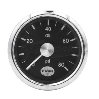 Reloj presión aceite EMPI Smiths fondo negro 52mm 0–5,5 bar