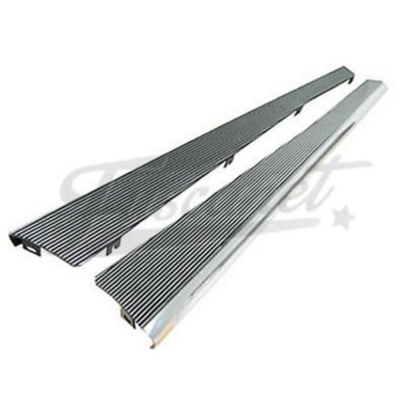 Estribos Aluminio VW Fusca Costillas Pulidas Borde pulido