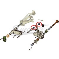 Buje brazo suspensión trasero Escarabajo alemán 70+ IRS