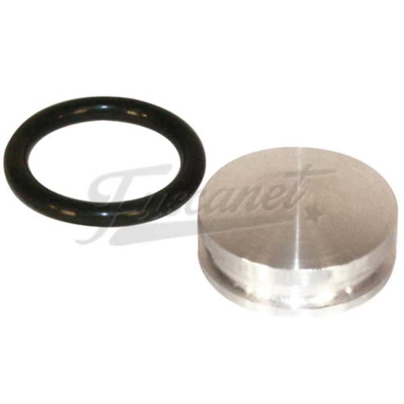 Tapón de árbol de levas en aluminio con oring para block con retorno