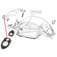 Junta manija de apertura de baúl para Fusca con botón