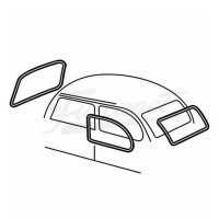 Juego burletes fusca p/ moldura Aleman 58-64  Brasil ../70