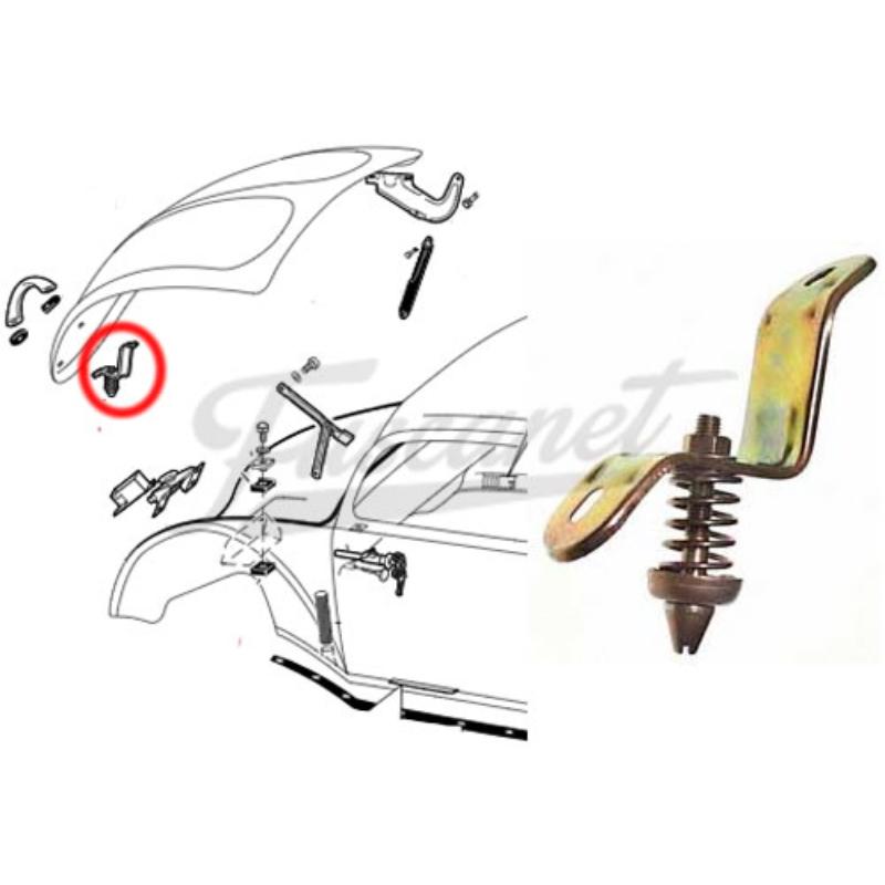 Cierre superior capot sin botón Escarabajo 67