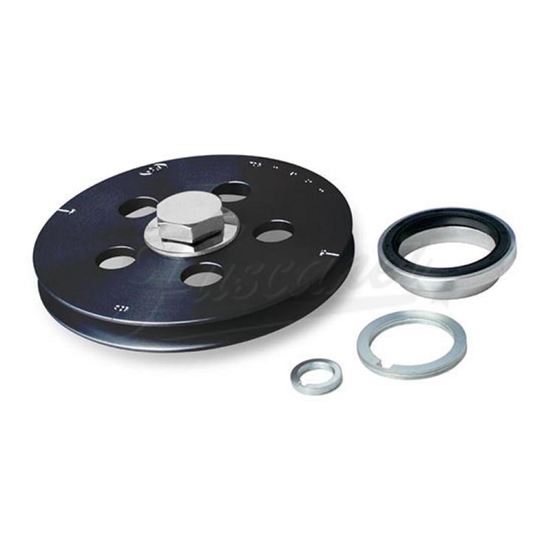 Polea cigueñal billet negra 146mm con reten CB Performance