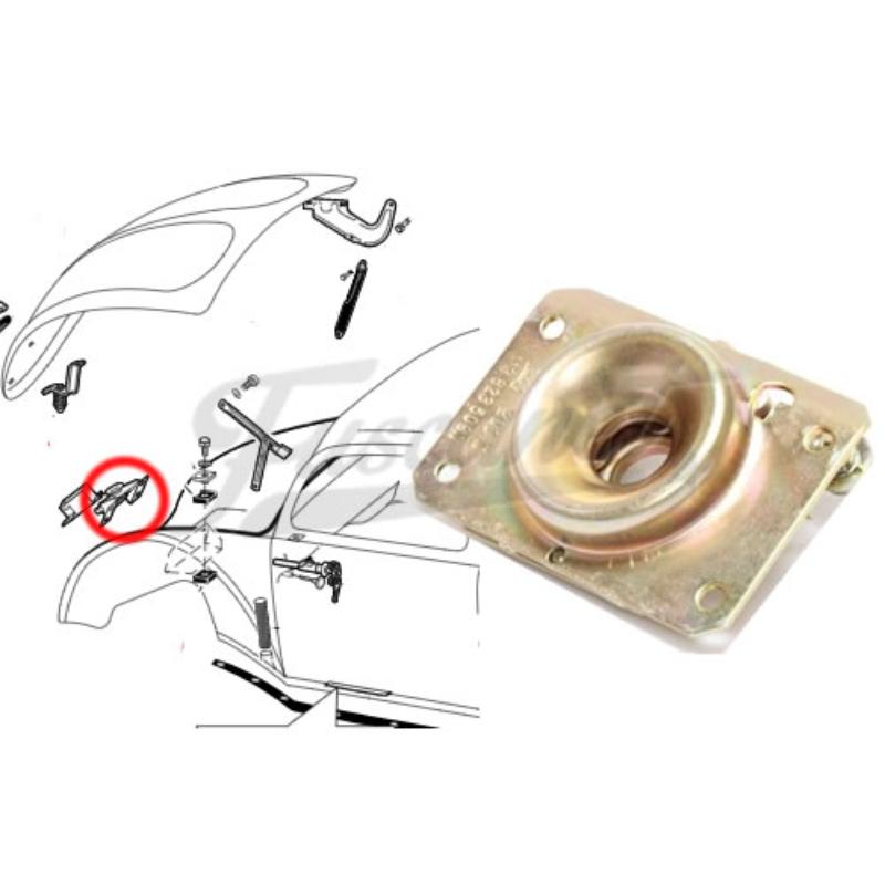 Cerradura inferior baul capot Escarabajo 69 y mas