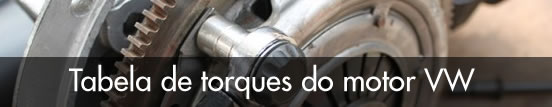 Tabela de torques do motor VW